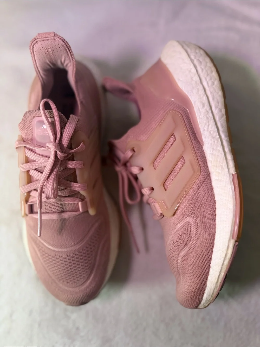 adidas Women’s Pink Knit Running Sneaker